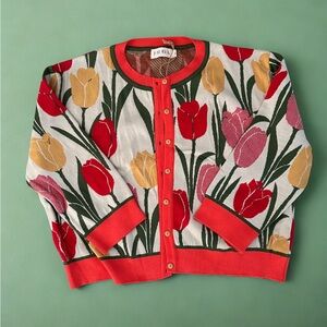 NWT Palava Women's Tulip Floral Sweater-